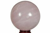 Polished Rose Quartz Sphere - Madagascar #210191-1
